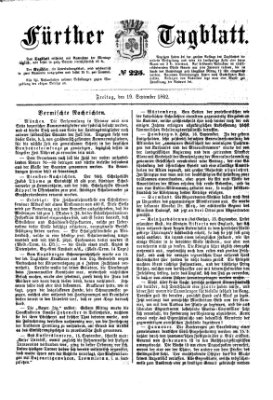 Fürther Tagblatt Freitag 19. September 1862