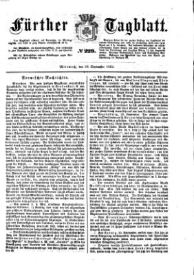 Fürther Tagblatt Mittwoch 24. September 1862