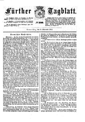 Fürther Tagblatt Donnerstag 25. September 1862