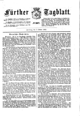 Fürther Tagblatt Freitag 3. Oktober 1862