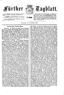 Fürther Tagblatt Samstag 18. Oktober 1862