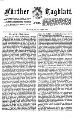 Fürther Tagblatt Mittwoch 22. Oktober 1862