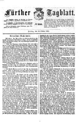 Fürther Tagblatt Freitag 24. Oktober 1862