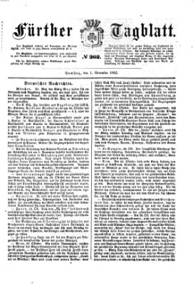 Fürther Tagblatt Samstag 1. November 1862