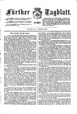 Fürther Tagblatt Freitag 7. November 1862