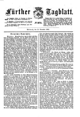 Fürther Tagblatt Mittwoch 12. November 1862