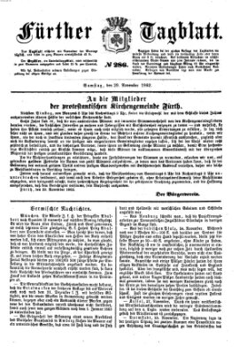 Fürther Tagblatt Samstag 29. November 1862