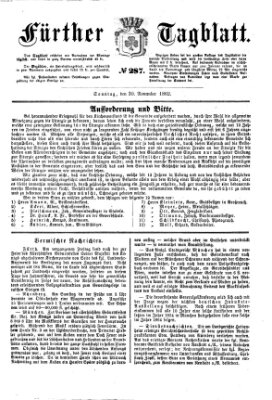 Fürther Tagblatt Sonntag 30. November 1862