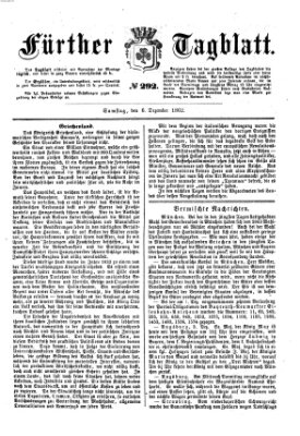 Fürther Tagblatt Samstag 6. Dezember 1862