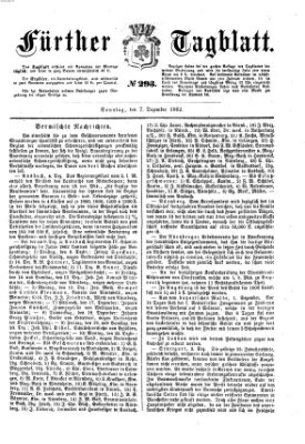 Fürther Tagblatt Sonntag 7. Dezember 1862