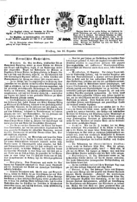 Fürther Tagblatt Dienstag 16. Dezember 1862