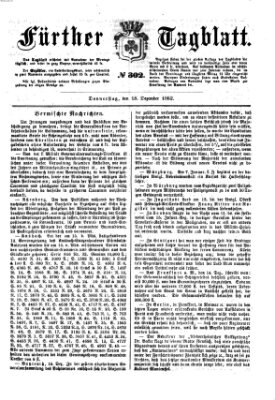 Fürther Tagblatt Donnerstag 18. Dezember 1862