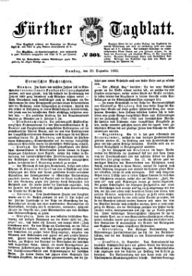 Fürther Tagblatt Samstag 20. Dezember 1862