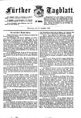 Fürther Tagblatt Sonntag 21. Dezember 1862