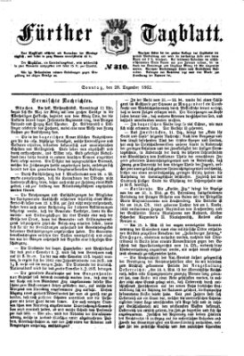 Fürther Tagblatt Sonntag 28. Dezember 1862