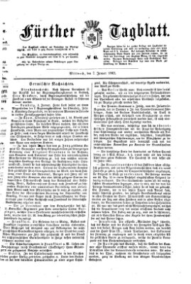 Fürther Tagblatt Mittwoch 7. Januar 1863