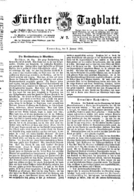 Fürther Tagblatt Donnerstag 8. Januar 1863