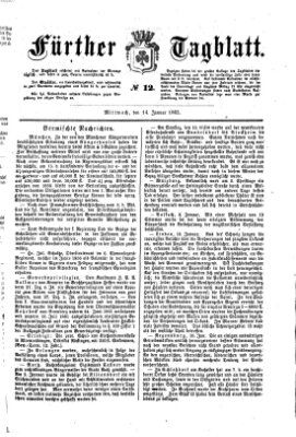 Fürther Tagblatt Mittwoch 14. Januar 1863