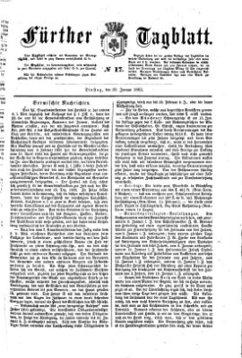 Fürther Tagblatt Dienstag 20. Januar 1863