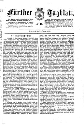 Fürther Tagblatt Mittwoch 21. Januar 1863