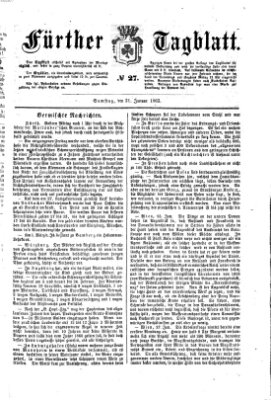 Fürther Tagblatt Samstag 31. Januar 1863