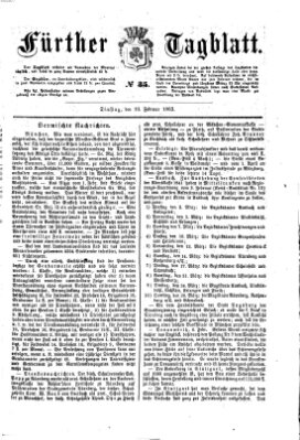 Fürther Tagblatt Dienstag 10. Februar 1863