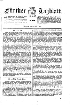 Fürther Tagblatt Mittwoch 11. März 1863