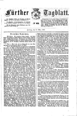 Fürther Tagblatt Freitag 13. März 1863