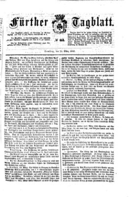 Fürther Tagblatt Samstag 14. März 1863