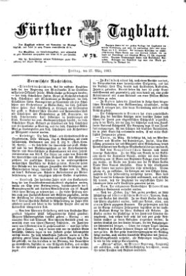 Fürther Tagblatt Freitag 27. März 1863