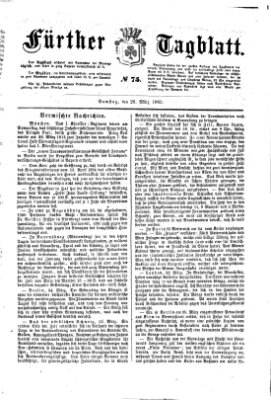 Fürther Tagblatt Samstag 28. März 1863