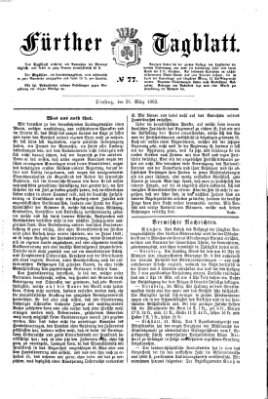 Fürther Tagblatt Dienstag 31. März 1863