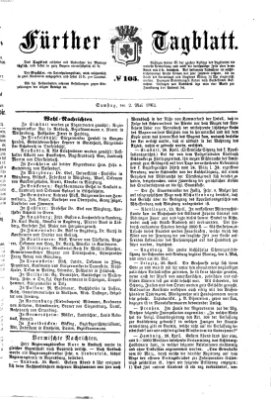 Fürther Tagblatt Samstag 2. Mai 1863