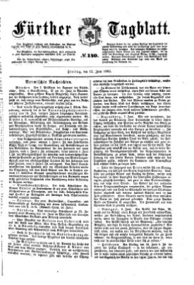 Fürther Tagblatt Freitag 12. Juni 1863