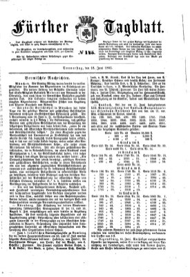 Fürther Tagblatt Donnerstag 18. Juni 1863