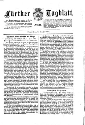 Fürther Tagblatt Donnerstag 25. Juni 1863