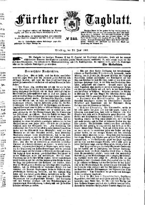 Fürther Tagblatt Dienstag 30. Juni 1863