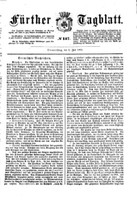 Fürther Tagblatt Donnerstag 2. Juli 1863