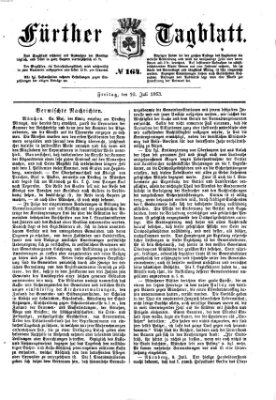 Fürther Tagblatt Freitag 10. Juli 1863