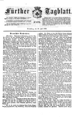 Fürther Tagblatt Samstag 18. Juli 1863