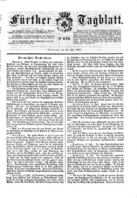 Fürther Tagblatt Sonntag 19. Juli 1863