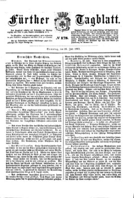 Fürther Tagblatt Sonntag 26. Juli 1863