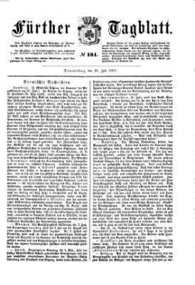 Fürther Tagblatt Donnerstag 30. Juli 1863