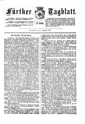 Fürther Tagblatt Samstag 1. August 1863