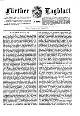 Fürther Tagblatt Donnerstag 20. August 1863