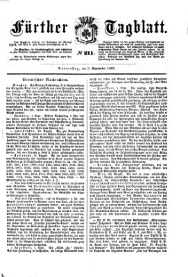 Fürther Tagblatt Donnerstag 3. September 1863