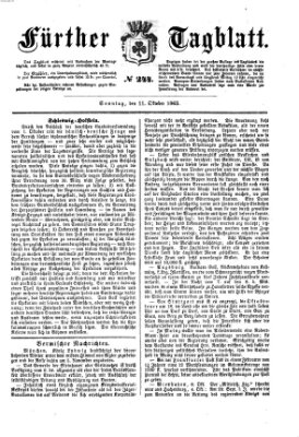 Fürther Tagblatt Sonntag 11. Oktober 1863