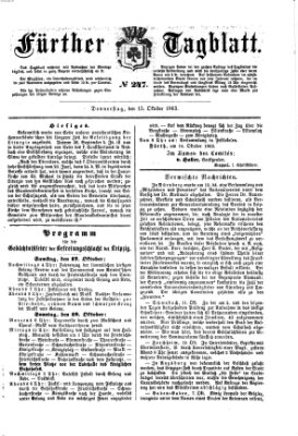 Fürther Tagblatt Donnerstag 15. Oktober 1863