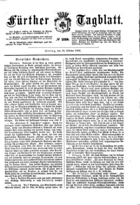 Fürther Tagblatt Freitag 16. Oktober 1863