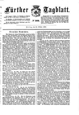 Fürther Tagblatt Freitag 23. Oktober 1863